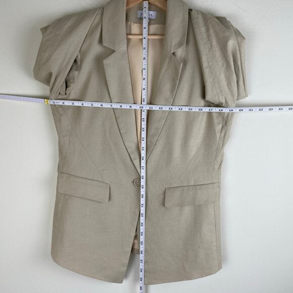 Evereve Brick Lane Natural Beige Linen Blazer Size S - Picture 11 of 11